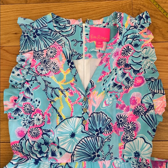 Lilly Pulitzer Floral Dress in Blue and Pink, 0 - Picture 8 of 11
